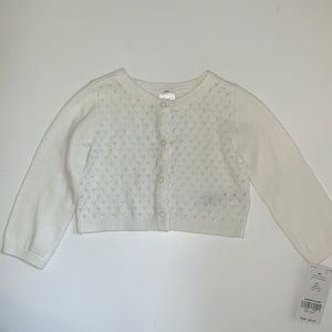NWT Carter’s cream baby cardigan (9 months)